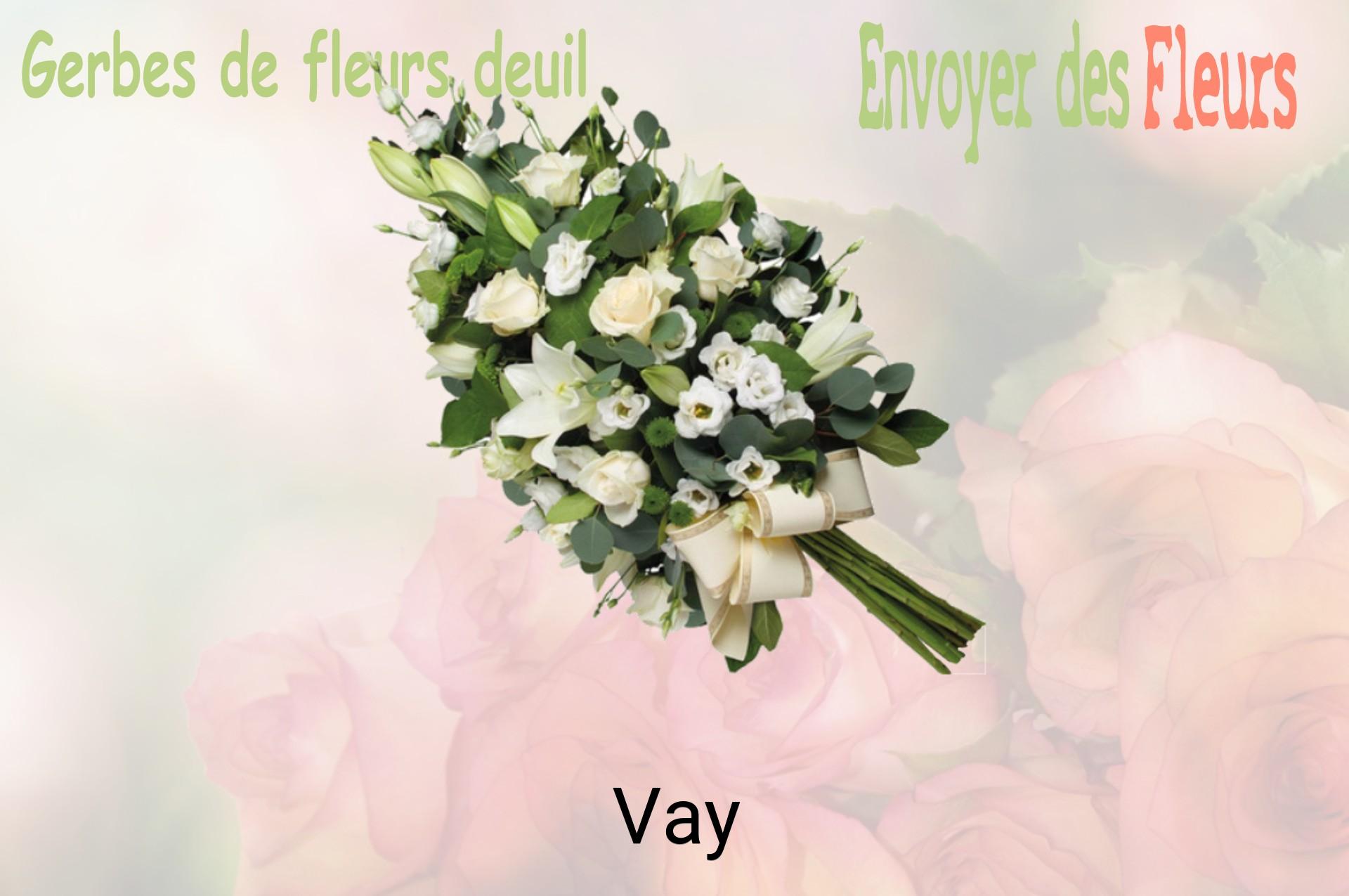 Gerbe de fleurs de deuil livrée à Vay